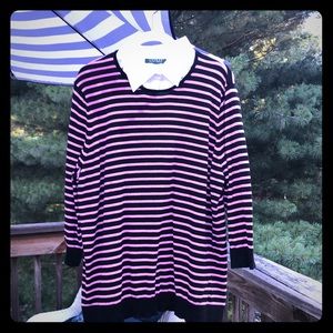 Ralph Lauren sweater with dress shirt collar